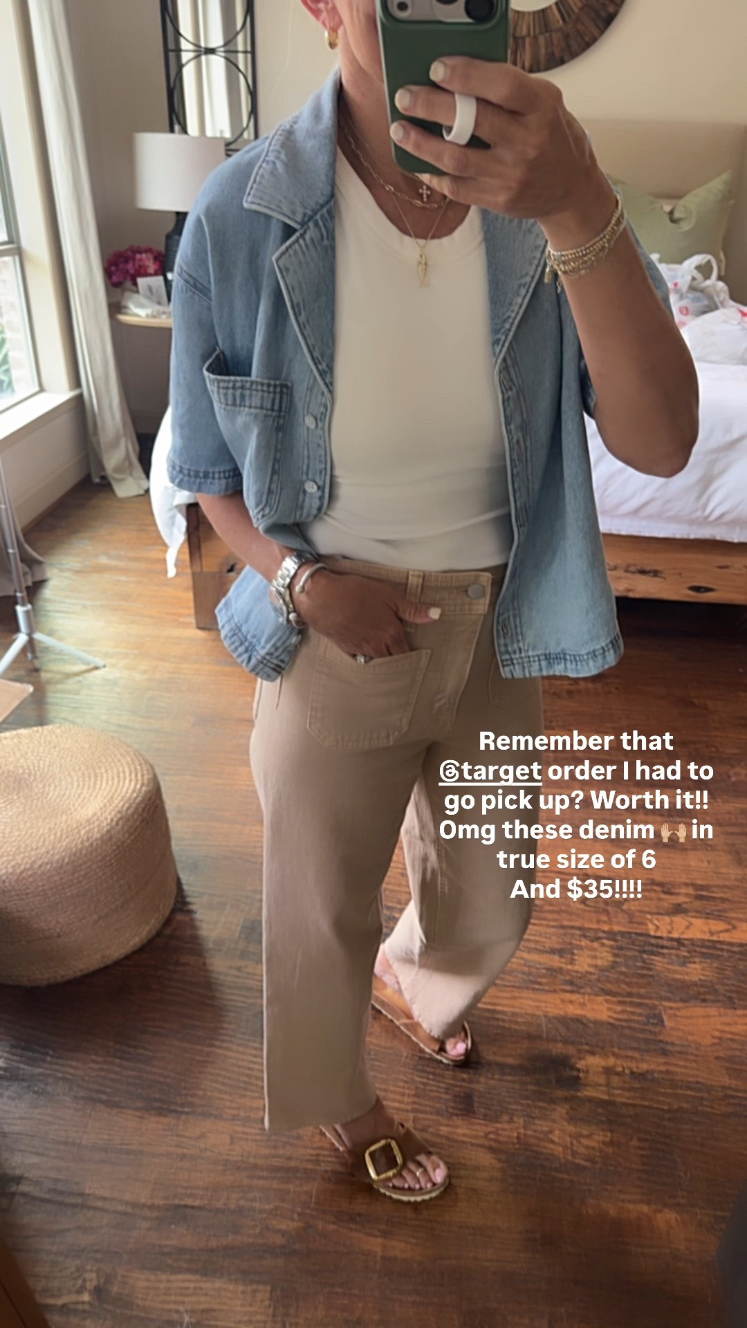 Run, run before these sell out! 
Top & denim are @Target 
And sooo good!!! 
Top - small 
Denim - size 27 tts and $35!!

#LTKootd #LTKOver40 #LTKmomlife