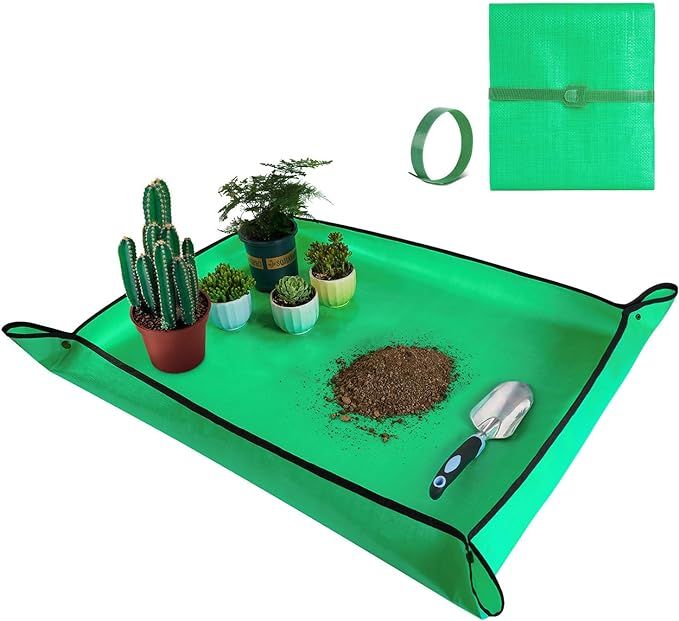 Large Repotting Mat for Plant Transplanting and Mess Control 39.5"x 31.5" Thickened Waterproof Po... | Amazon (US)