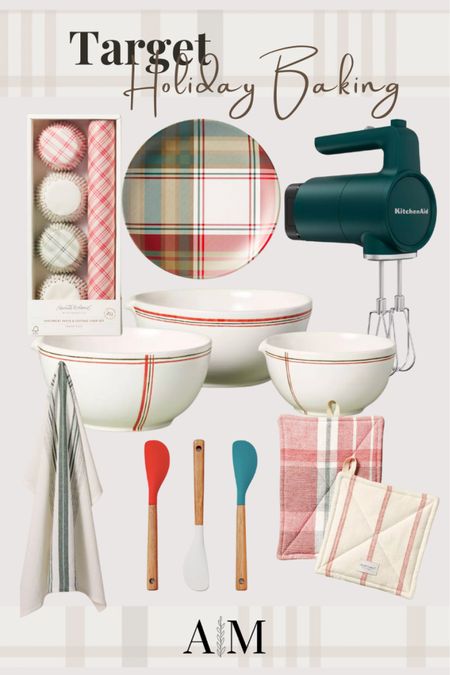 Holiday baking essentials from Target! Love these festive ceramic bowls, plaid plates and of course the the cordless hand mixer!

@target #target #targetpartner
@targetstyle

#LTKfindsunder50 #LTKstyletip #LTKhome