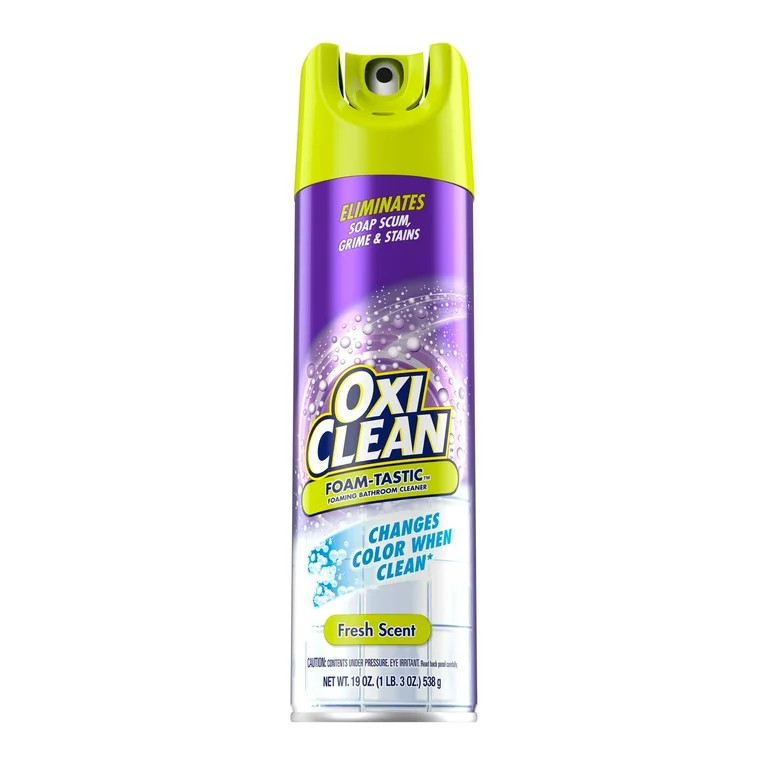 OxiClean Foam-Tastic Foaming Bathroom Cleaner, Removes Soap Scum, Grime & Stains, Fresh Scent, 19... | Walmart (US)