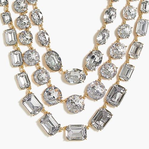 Three-layer crystal statement necklace | J.Crew Factory