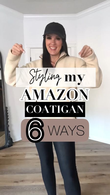 Styling the Amazon coatigan 6 ways!

👉🏻Coatigan-wearing medium, could’ve done small
Look 1:
-Muscle tee-Forever 21, small
-Jeans-Zara, will link in stories 
-Boots-Nordstrom, low in stock, linking options 
Look 2:
-Joggers-Amazon, size up
-Muscle tee-Forever 21, wearing small
-Tennies-my fave, run TTS
Look 3:
-Jeans-Zara, linking in stories 
Sweater-H&M, men’s medium
Tennies-Same as look 2
Look 4:
-Turtleneck-Nordstrom, wearing small
-Flare denim-Spanx, size up (medium for me). Use code TRACYXSPANX for 10% off.
-Boots-TJMaxx, run TTS
Look 5:
-Hoodie-Target, men’s medium
-Leggings-Spanx faux leather, size up. Use code TRACYXSPANX.
-Tennies—converse, run TTS 
Look 6
-Sweat Set-old H&M, linking similar
-Hat-Alo
-Tennies-Nike, run TTS

Casual look | date night | Amazon fashion | travel look | Spanx flare jeans | faux leather leggings | camel sweater | black jeans | white sweats | black turtleneck | H&M | crossbody | shoulder bag | Nike air max Dawn 

#LTKstyletip #LTKunder100 #LTKunder50