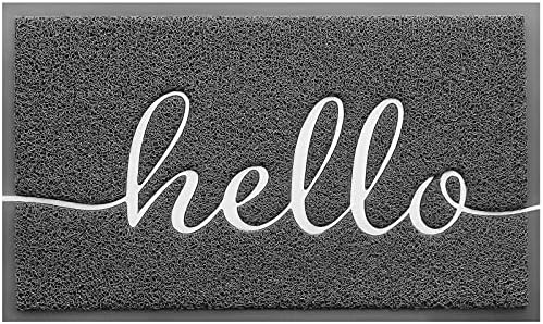 BeneathYourFeet Door Mat (30"x17.5",Grey), Durable Welcome Mat Low Profile Floor Mat Front Doormat I | Amazon (US)