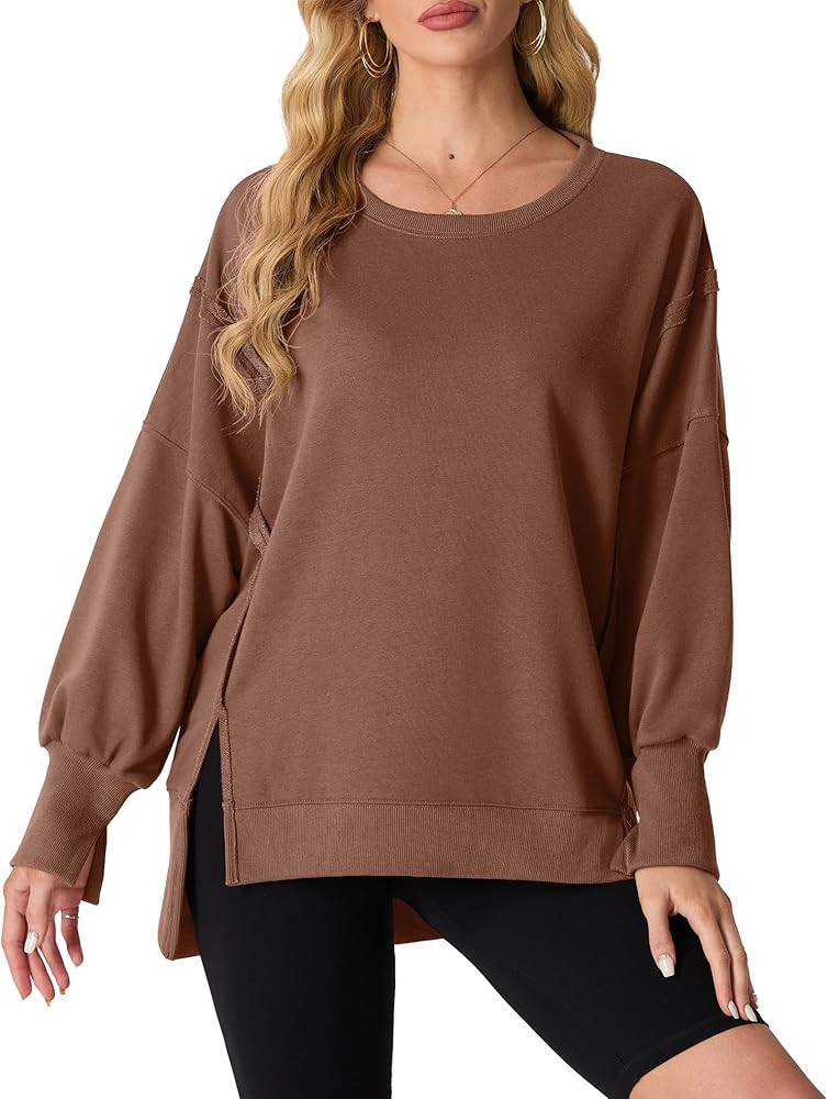 Lepunuo Womens Oversized Sweatshirts Pullover Top Hoodies Fall Fashion 2024 Teen Girl Winter Outf... | Amazon (US)