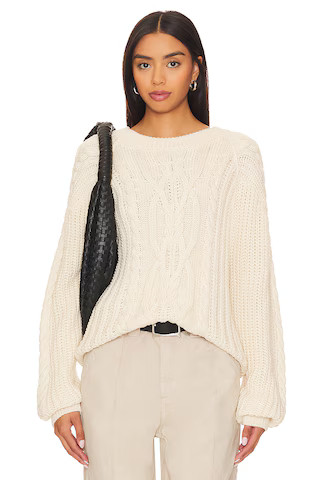 Free People Frankie Cable Sweater in Ivory from Revolve.com | Revolve Clothing (Global)