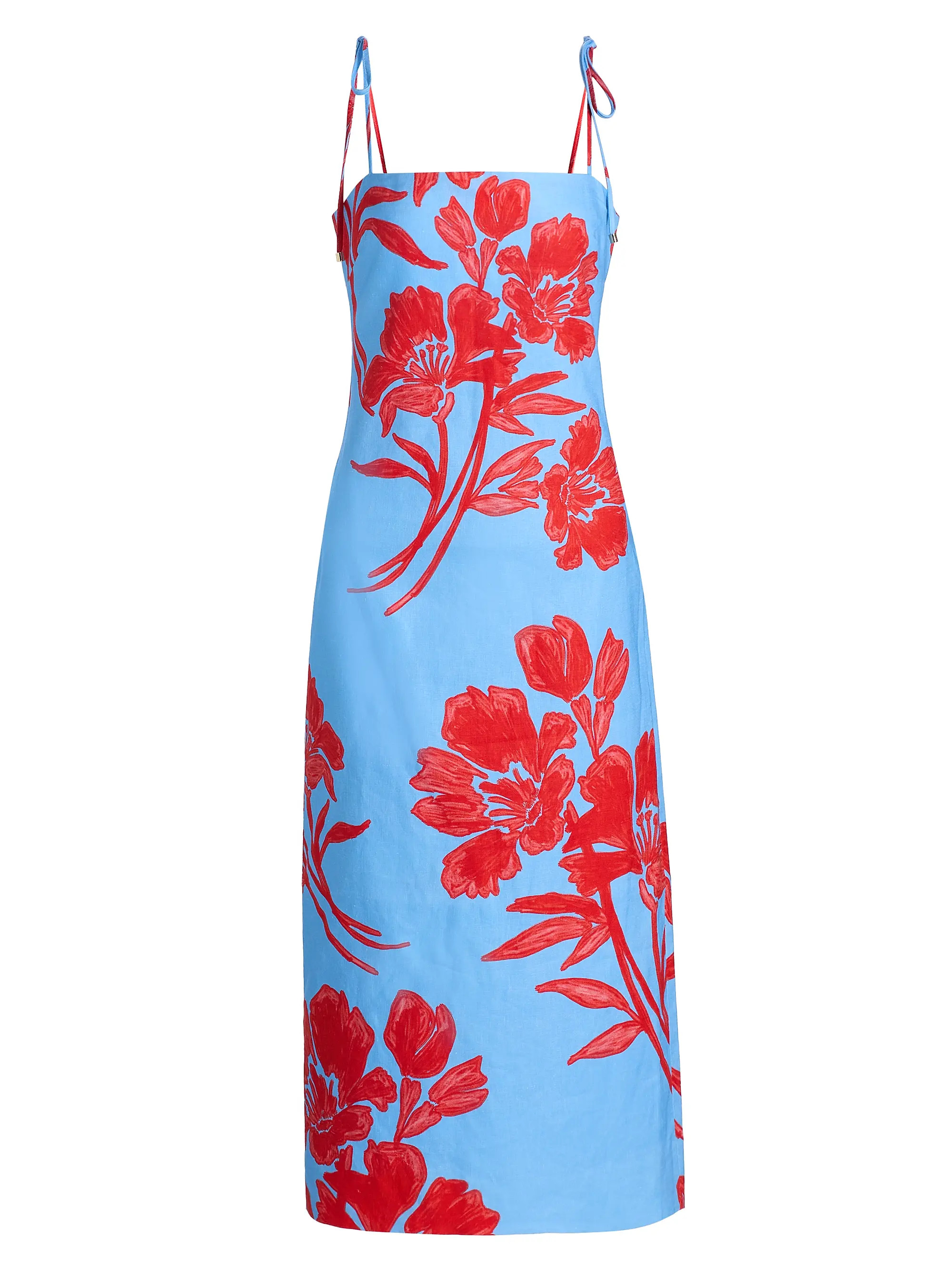 Cara Cara Chelsea Floral Linen Midi-Dress | Saks Fifth Avenue | Saks Fifth Avenue