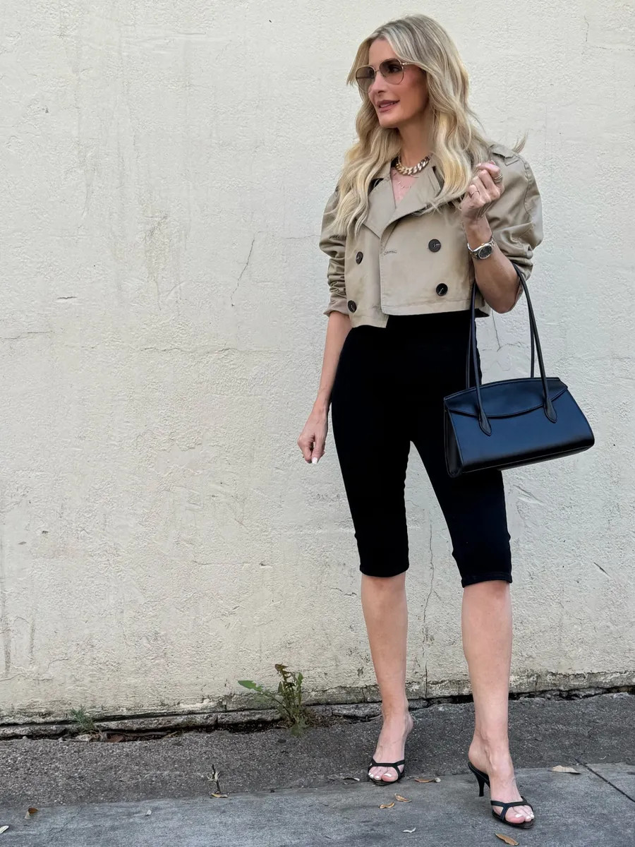 Trending Now: polished capri pants and a cropped trench—an effortlessly chic combo. These capris are so flattering and comfortable, and the cropped trench adds that perfect, fashion-forward edge. Both pieces run true to size. I’m wearing an XS in both.  

 

#LTKdayinmylife #LTKootd #LTKOver40