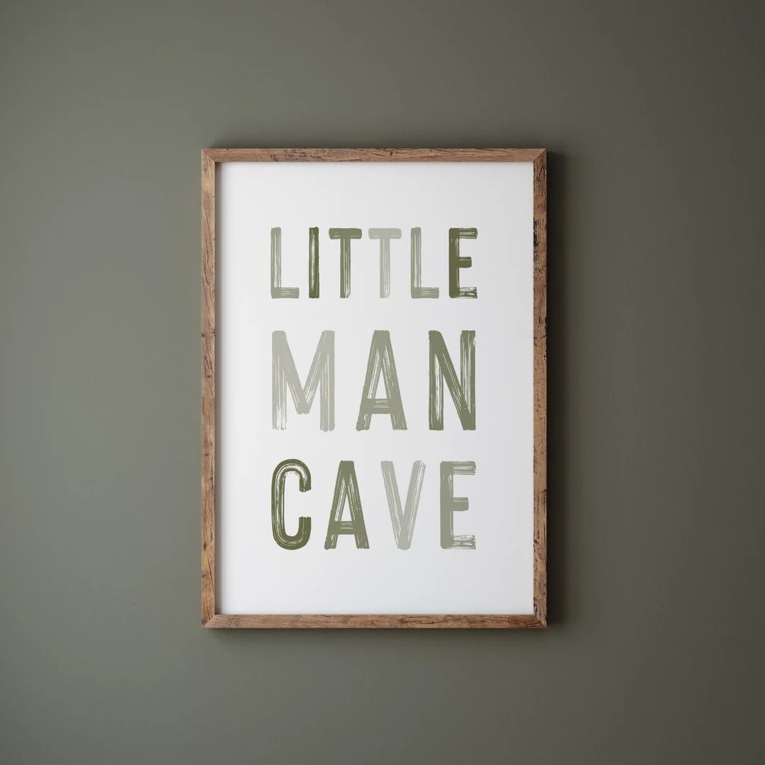 DIGITAL DOWNLOAD Little Man Cave Sign Boys Nursery Wall - Etsy | Etsy (US)