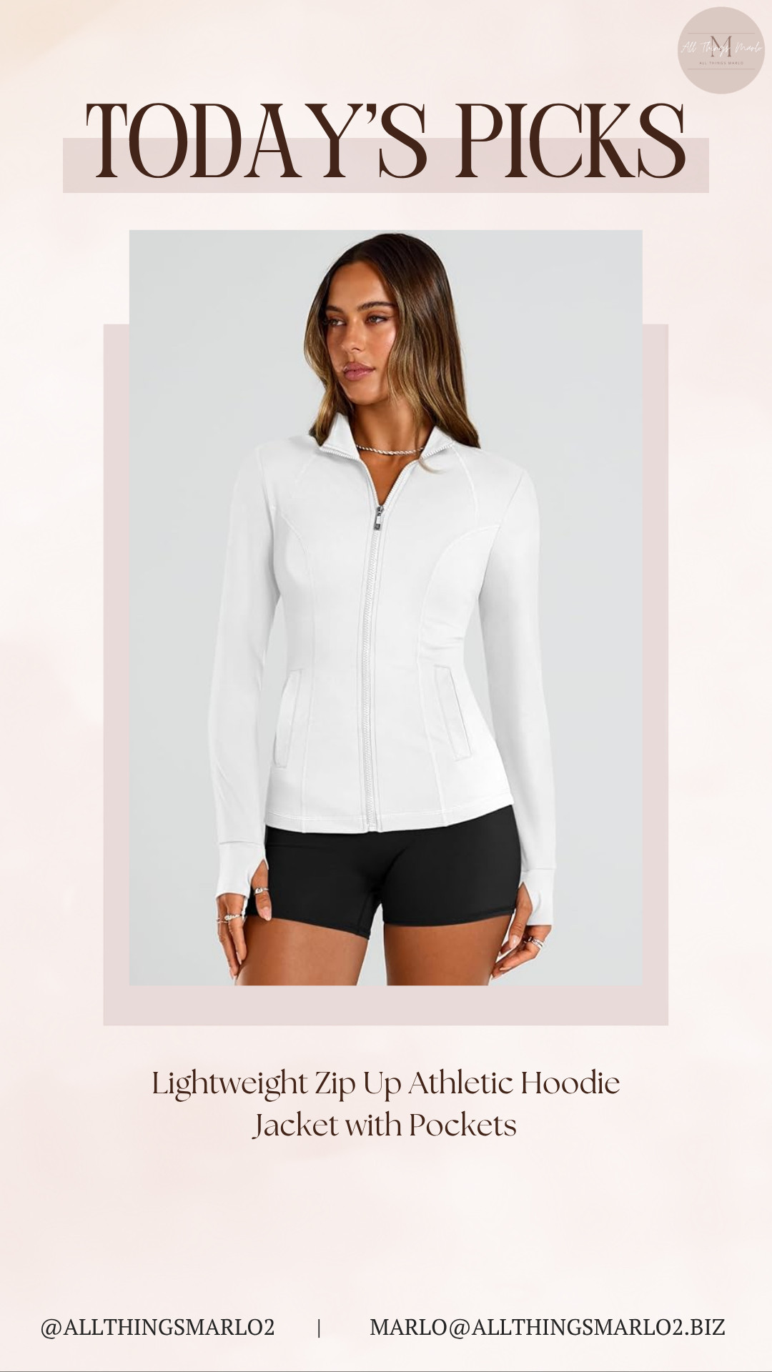 Lightweight Zip Up Athletic Hoodie Jacket with Pockets 

 #LTKSeasonal #LTKWorkwear #LTKTravel