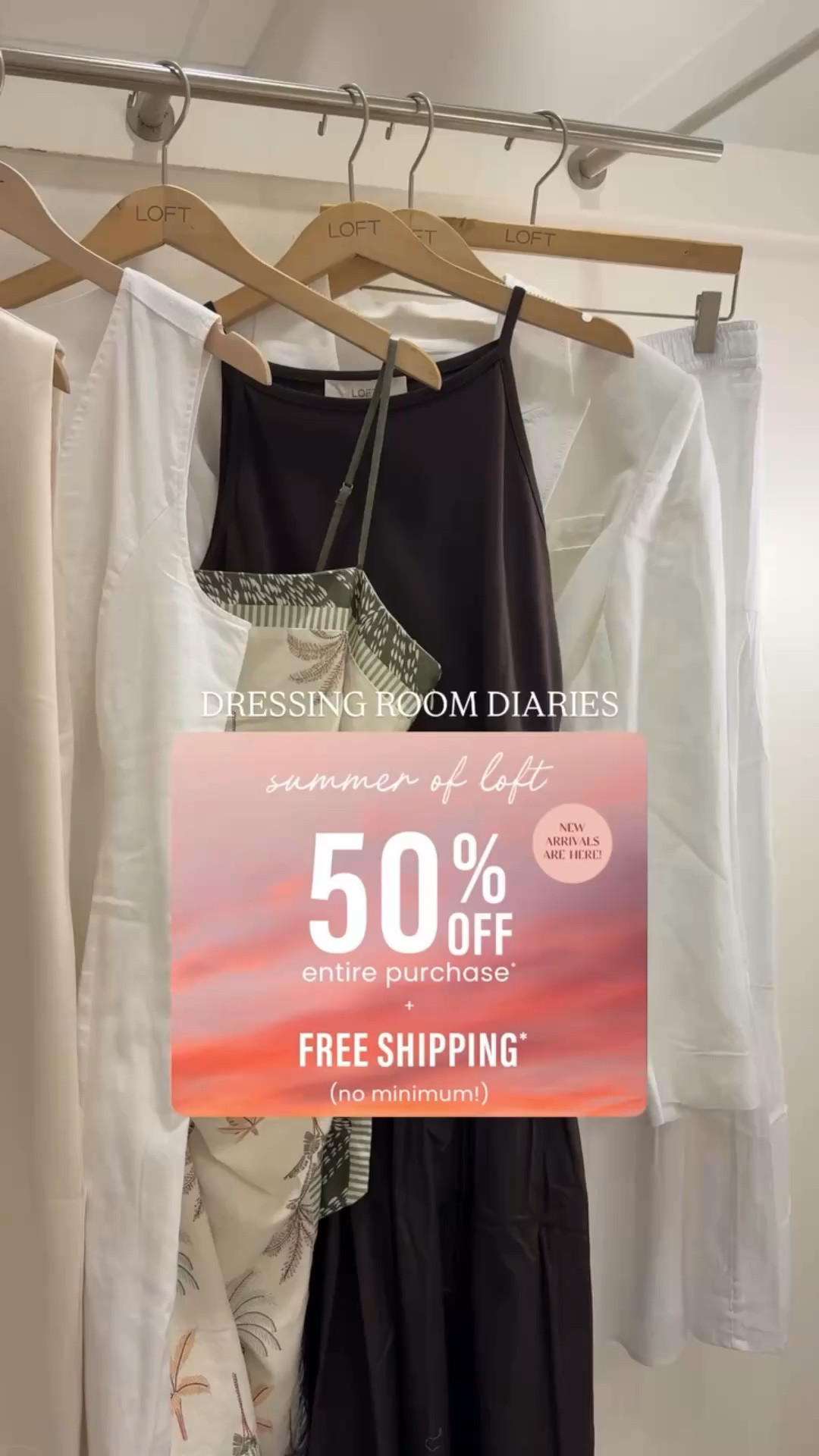 DRESSING ROOM DIARIES Loft is doing 50% off all weekend long! @loft