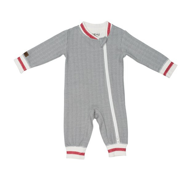 Juddlies - Organic Cottage Playsuit - Driftwood Grey - XS - 0-3m | Indigo (CA)