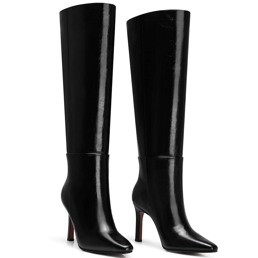 Womens Knee High Boots: 3.54 In Stiletto Heel, Wide Calf Tall Boots, 2025 Fall Fashion Trendy Hee... | Amazon (US)