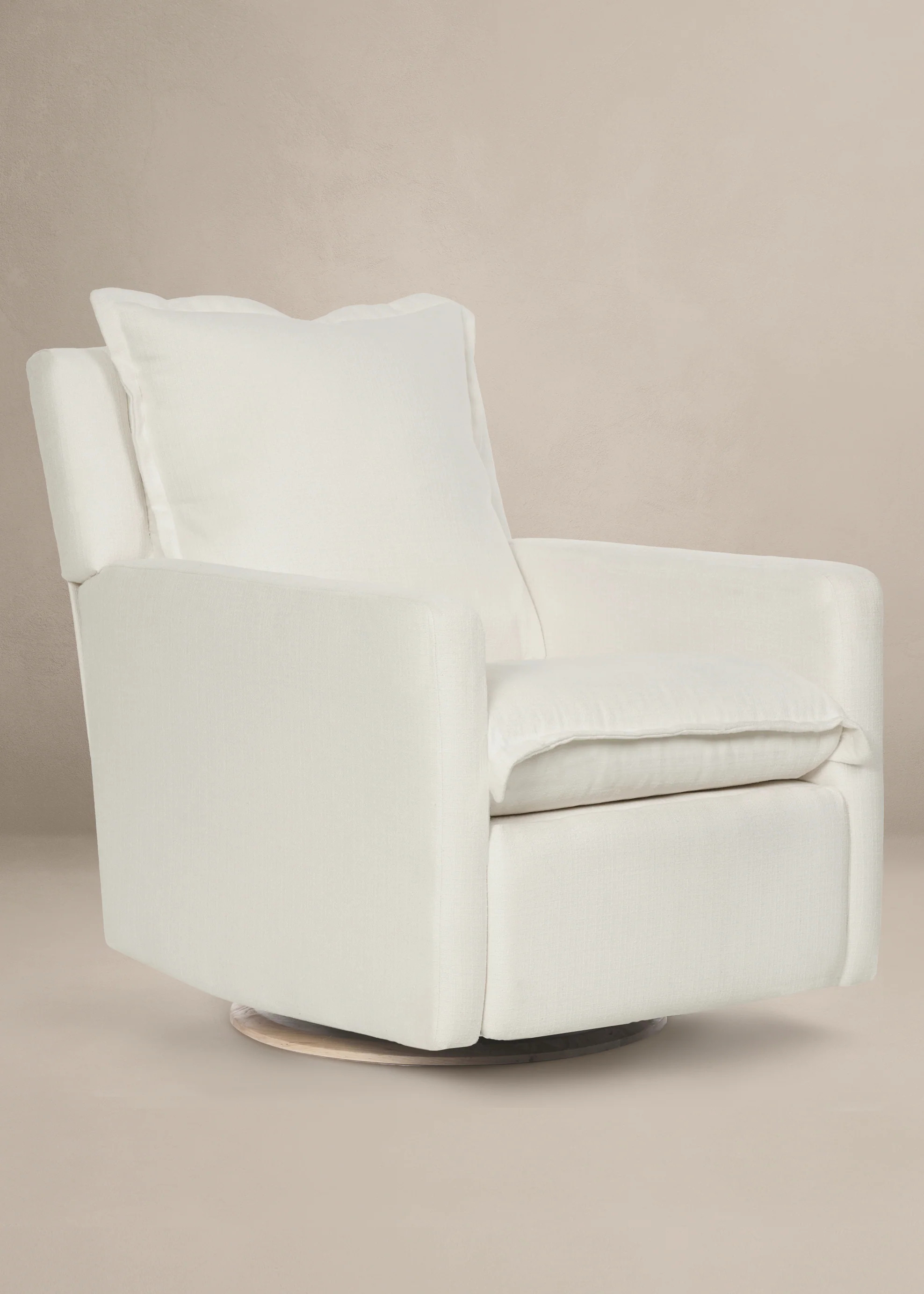 Flynn – Gliding Swivel Nursery Recliner - High Performance Ivory | Oilo Studio