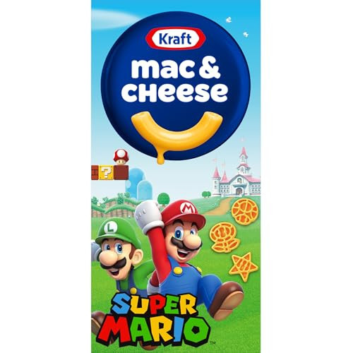 Kraft Mac & Cheese Macaroni and Cheese Dinner with Super Mario Power-Up Pasta Shapes (5.5 oz Box) | Amazon (US)