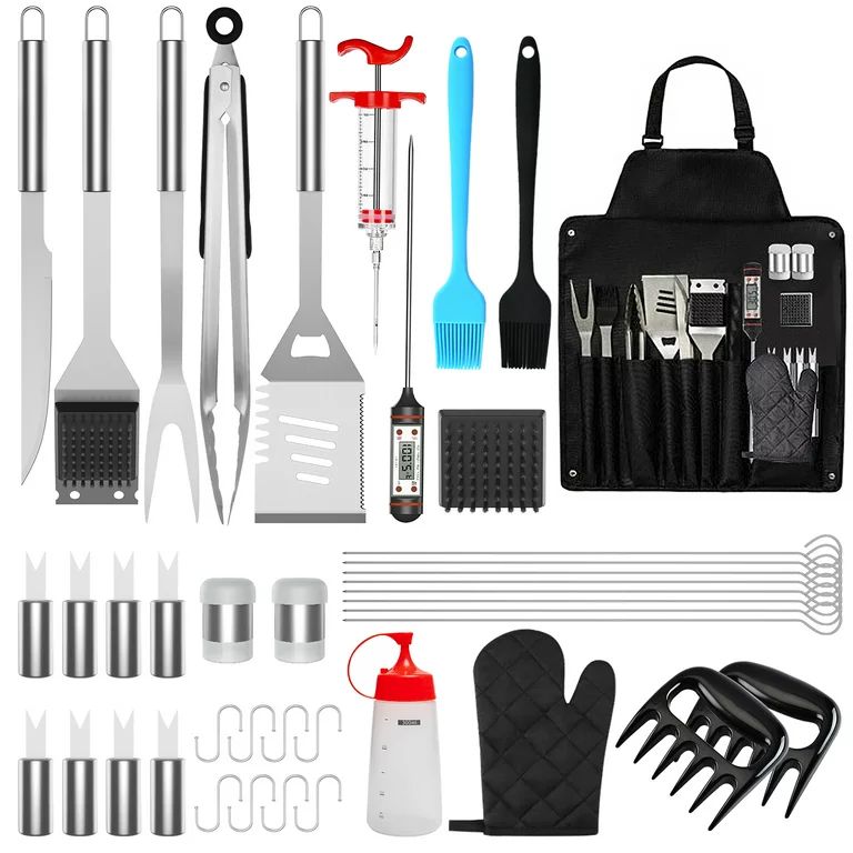 41Pcs Grilling Accessories BBQ Grill Tool Set,Grill Utensils Set with Carry bag,Tong,Cleaning Bru... | Walmart (US)