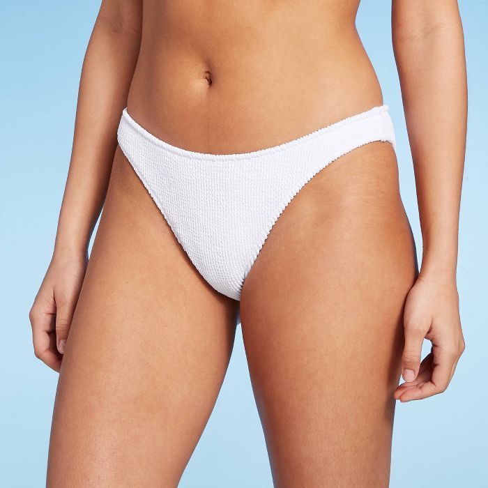 Women's Pucker Textured High Leg Extra Cheeky Bikini Bottom - Shade & Shore™ | Target