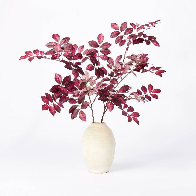 8" x 3.5" Artificial Branch Plant Arrangement in Ceramic Pot Purple - Threshold™ designed with ... | Target