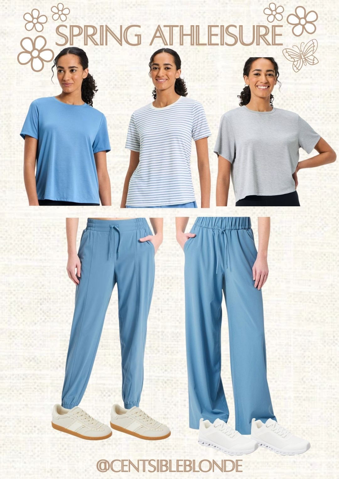 Athleisure, target style, spring style, target outfit, errands, travel outfit, coffee run, coffee date, breakfast outfit, casual style, spring outfit, blue pants, athletic pants, soft tee, t-shirt, walking outfit, travel style, carpool, car pickup

#LTKTravel #LTKmomlife #LTKootd