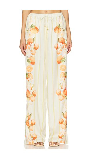 Esme Drawstring Pant in Placement Italian Oranges | Revolve Clothing (Global)