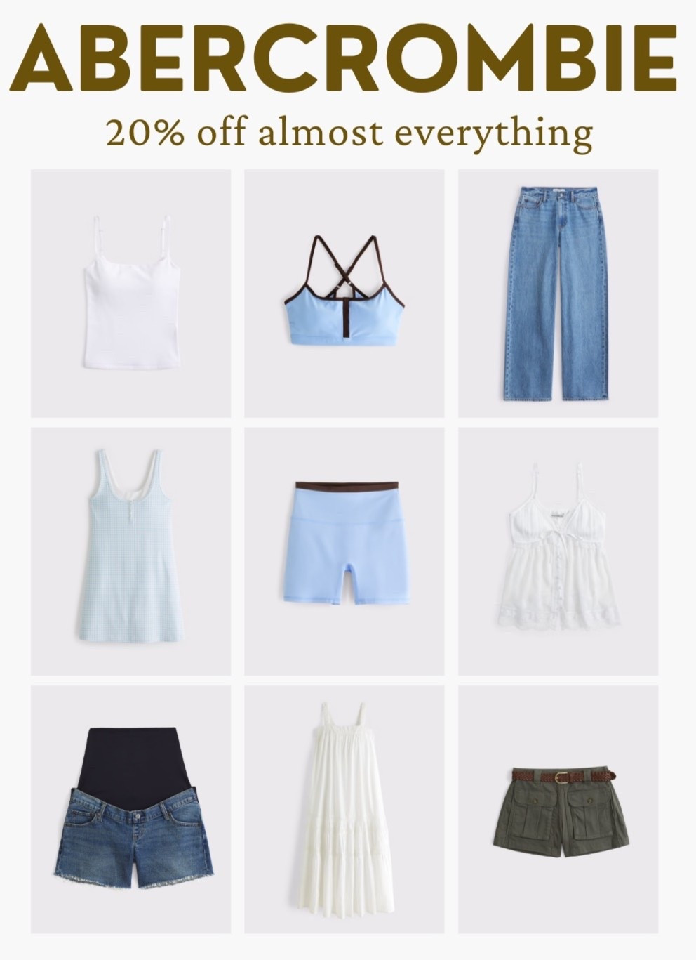 [6/10/26] Abercrombie 20% off almost everything! 🤍

#LTKootd #LTKSeasonal #LTKSaleAlert
