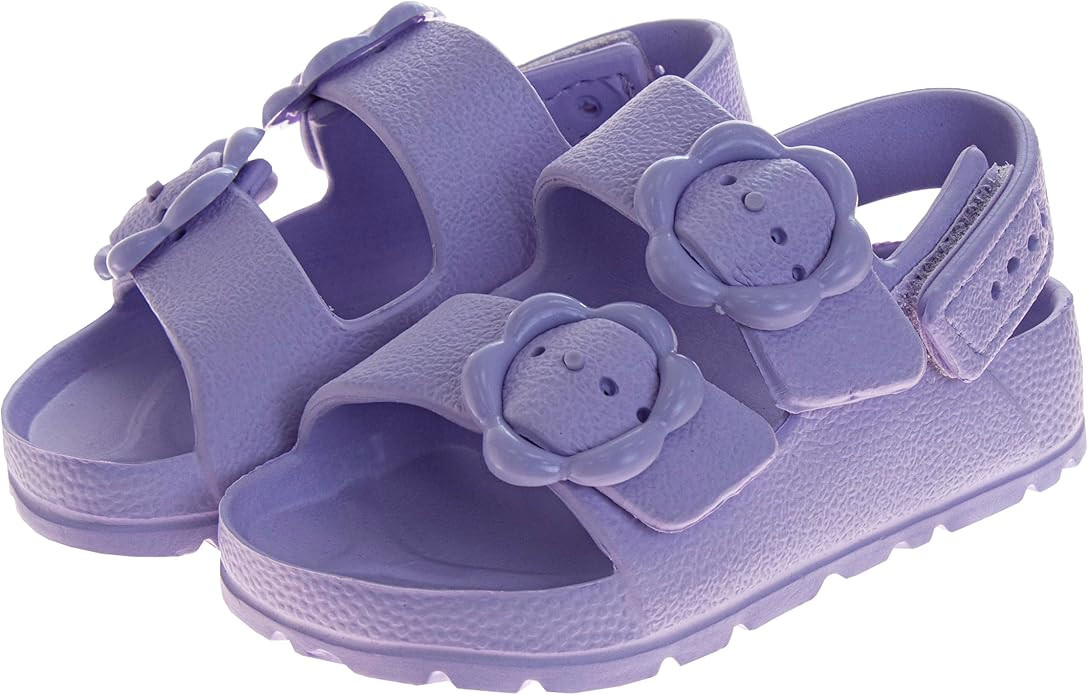 Josmo Kids Double Buckle Sandals Boys Girls Adjustable Back Strap Summer Beach Pool Sandal (Size ... | Amazon (US)