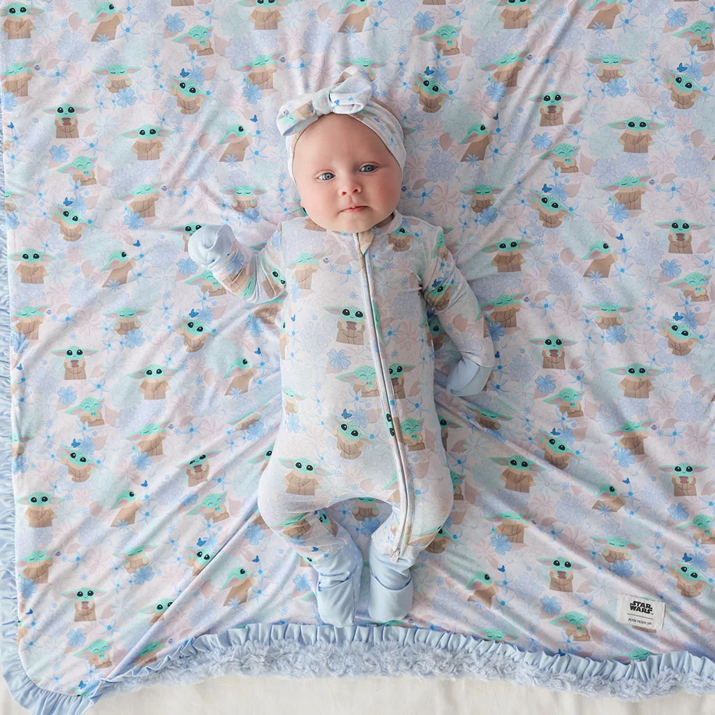 The Child White Long Sleeve Disney Star Wars\u2122 Grogu Garden Convertible One Piece | Posh Pean... | Posh Peanut