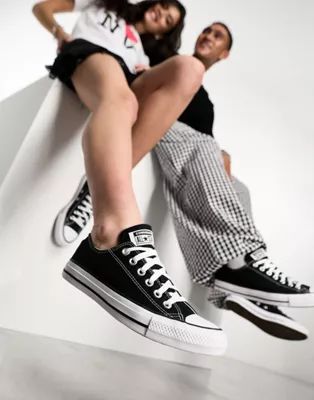 Converse Chuck Taylor All Star Ox trainers in black | ASOS (Global)