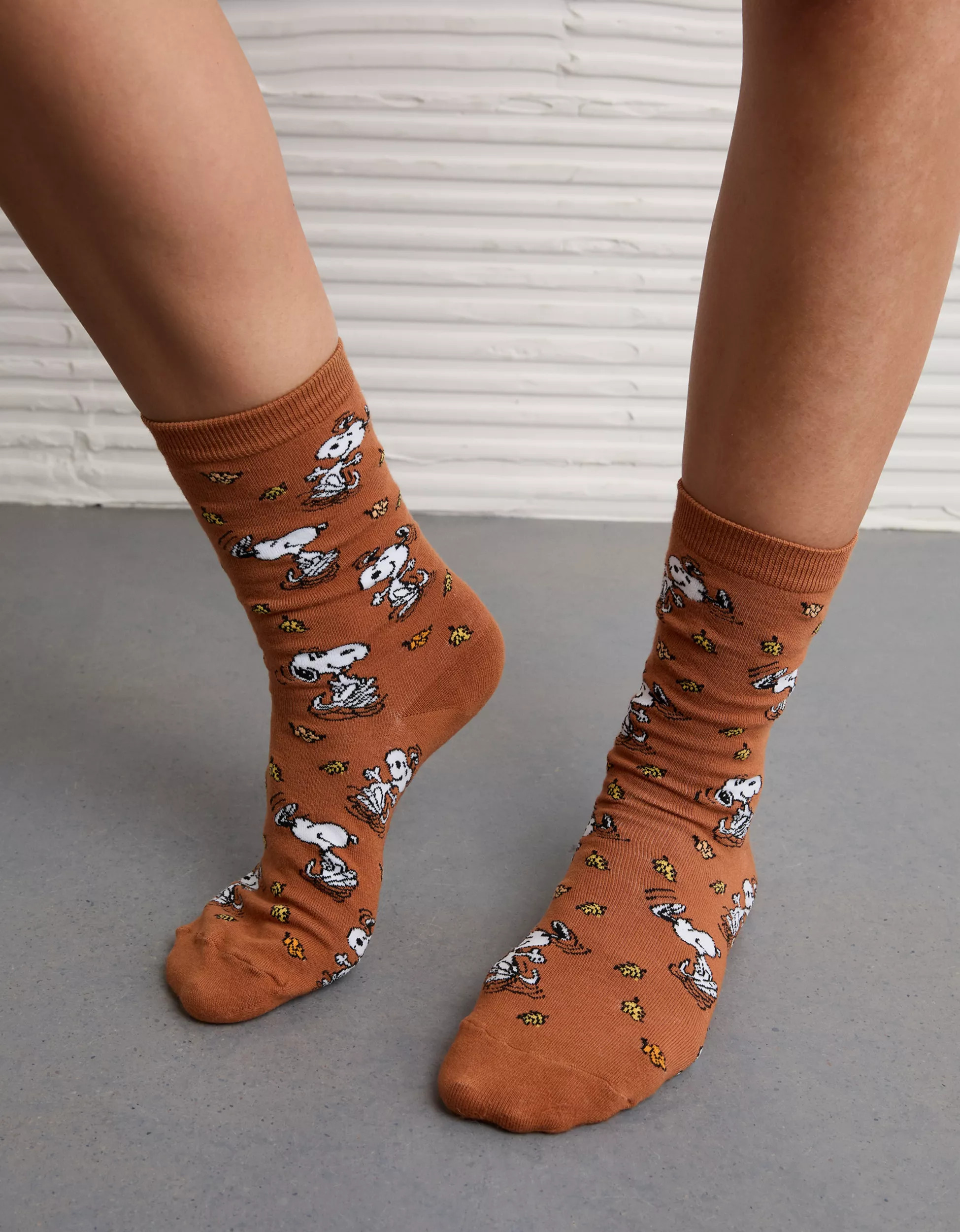 AE Snoopy Fall Crew Socks | American Eagle Outfitters (US & CA)