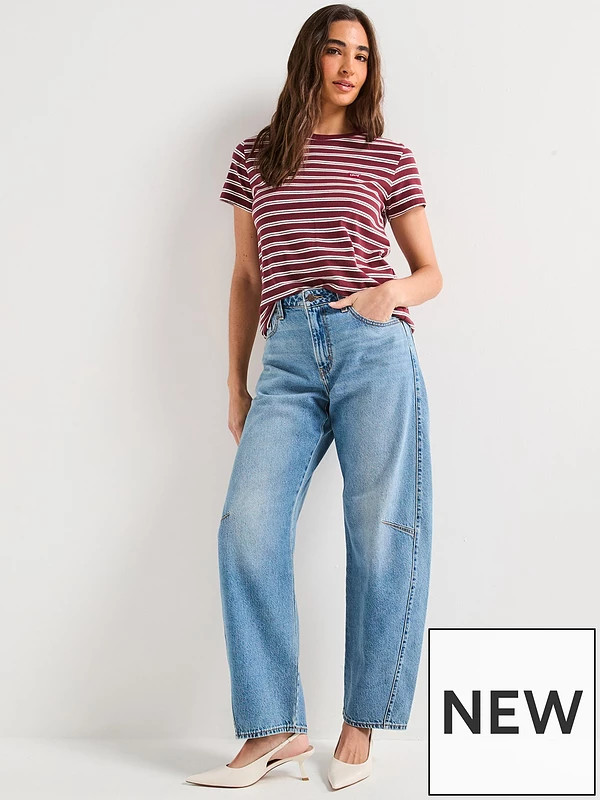 Levi's Baggy Dad Barrel Jeans - Easy Days Barrel - Blue | Very (UK)