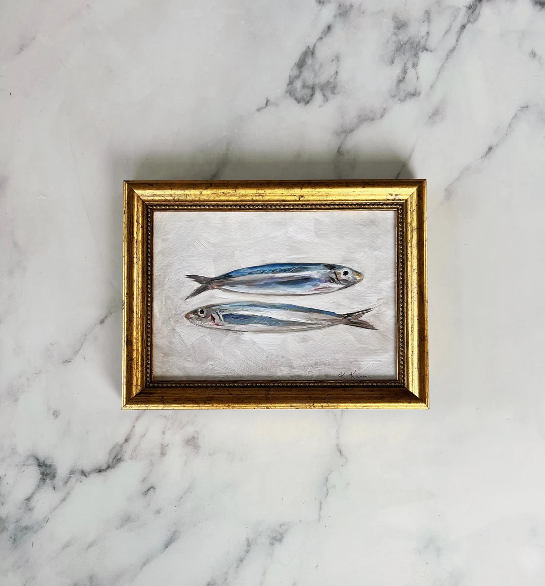SARDINES II Art Print - Unframed Oil Painting Print - Oil Painting Still Life - Sardine Print - F... | Etsy (US)