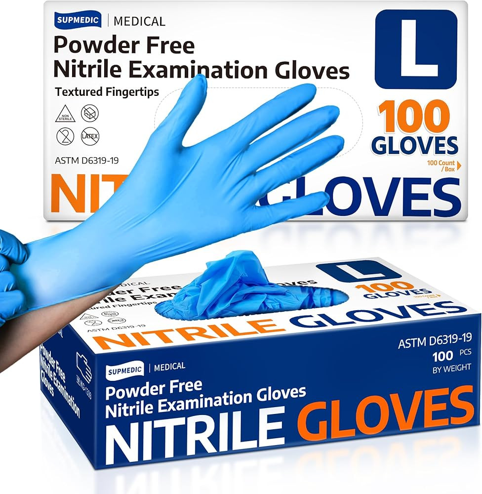 Medical Soft Max™ Nitrile Exam Gloves, 100 Count Latex-Free Powder-Free Non-Sterile Food Safe D... | Amazon (US)