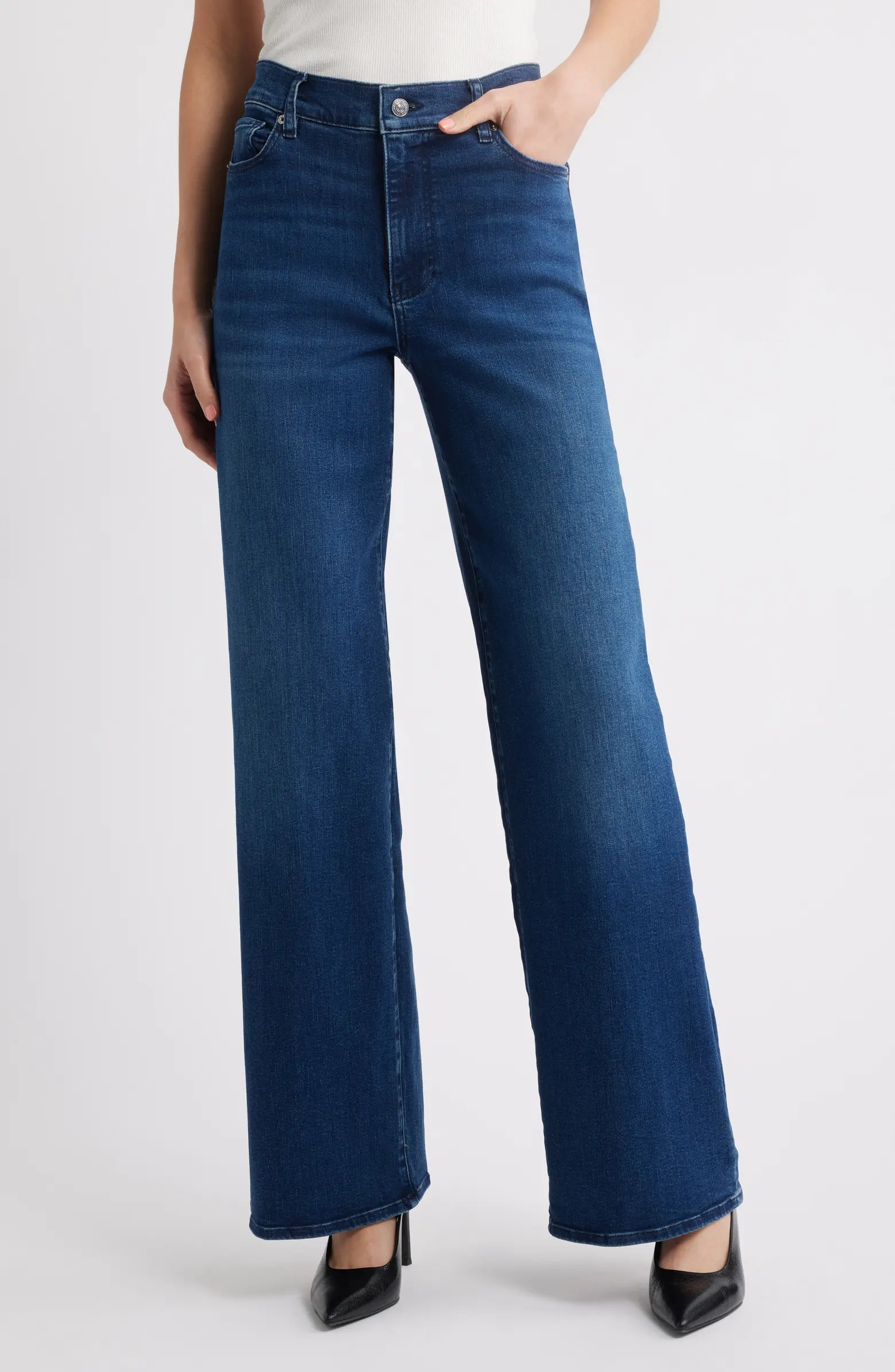 Long Le Slim Palazzo High Waist Wide Leg Jeans | Nordstrom