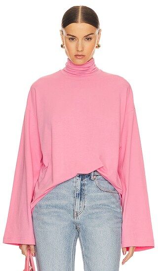 Jersey Oversized Turtleneck in Very Pink | Revolve Clothing (Global)