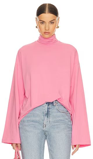Jersey Oversized Turtleneck in Very Pink | Revolve Clothing (Global)