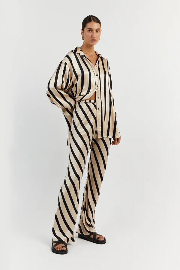 PIPPA STONE LONG SLEEVE SATIN SHIRT | DISSH