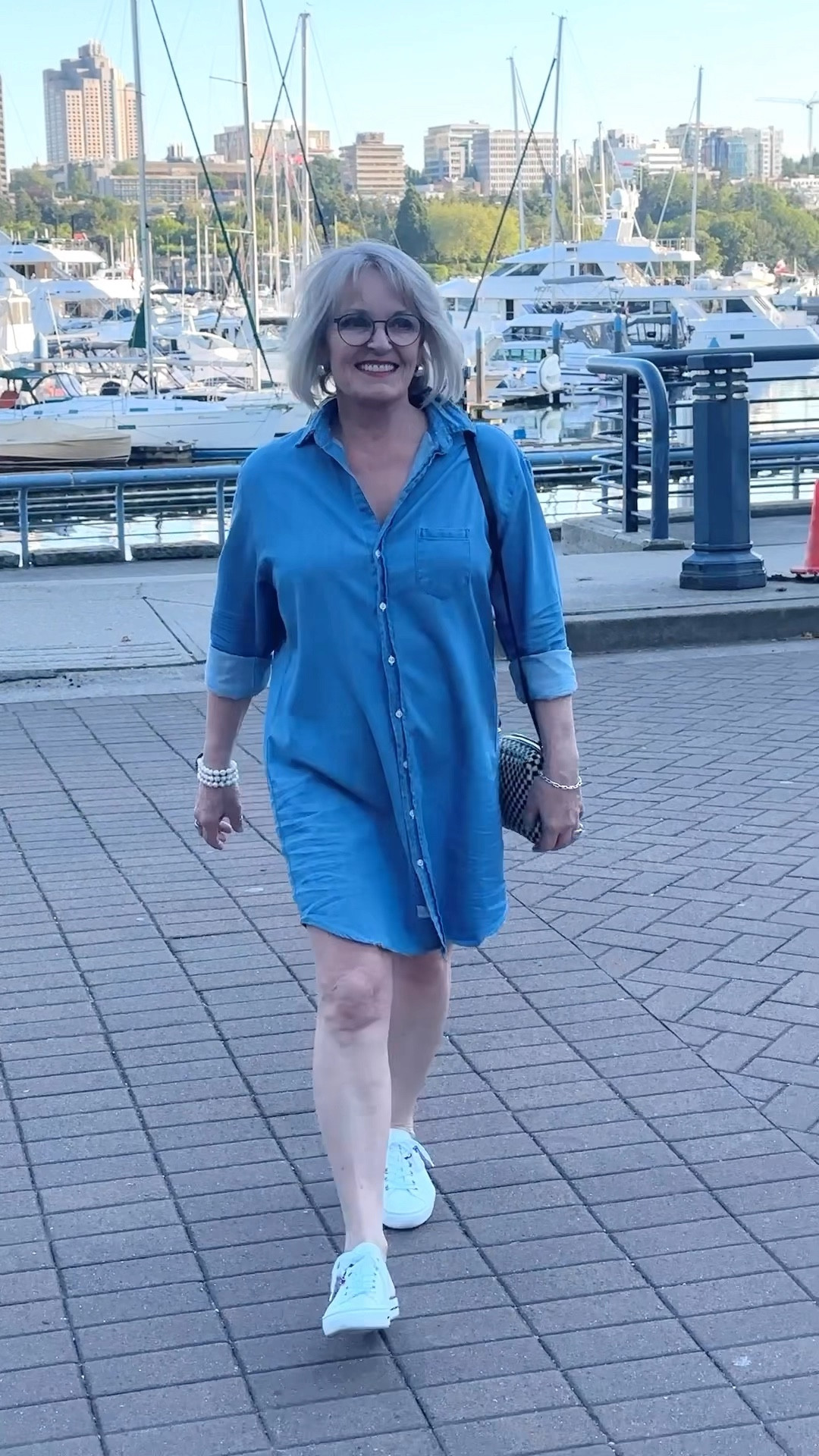 Nothing better than super comfy white sneakers and a comfy denim shirtdress for a casual summer look.
Wardrobe essentials in modern classic styles. 
@FrankandEileen dress in medium


#LTKStyleTip #LTKOver40 #LTKShoeCrush