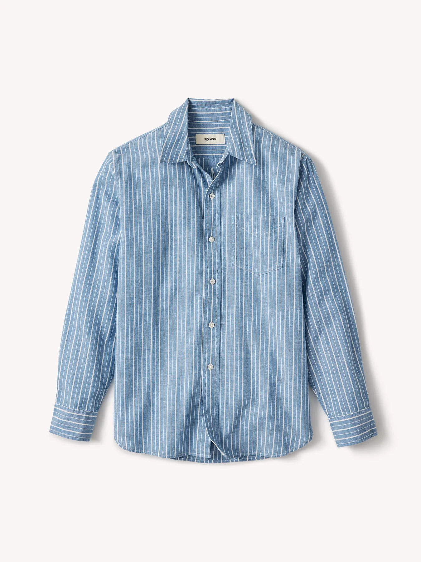 Harbor Stripe Mainstay Cotton Linen Shirt | Buck Mason | Buck Mason