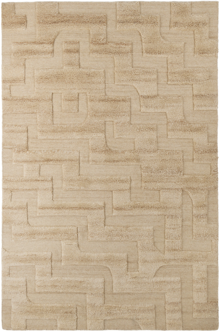 Nordic Knots Beige Boho Rug | SSENSE