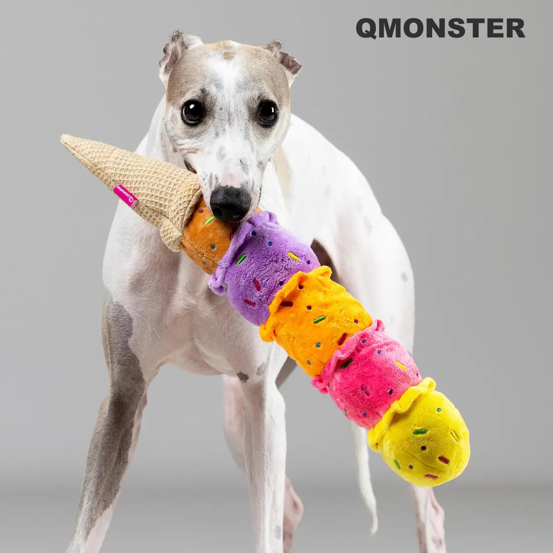 Squeaky Ice Cream Dog Toy–extra Long Plush Tug Toy for Small Medium Large Dogs, Durable Chew Co... | Etsy (US)