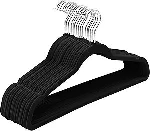 Utopia Home Premium Velvet Hangers 30 Pack - Non-Slip & Durable Clothes Hangers - Black Hangers w... | Amazon (US)