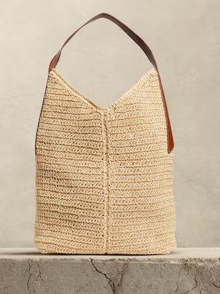 Slouchy Vida Straw Bag | Banana Republic (US)