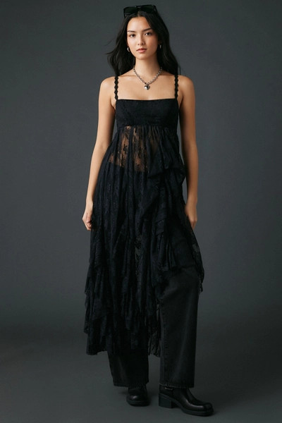 Kimchi Blue One Way & Another Sheer Lace Layering Maxi Dress | Urban Outfitters (US and RoW)