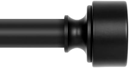 Black Curtain Rods for Windows 66 to 120 Inch(5.5-10ft), 1 Inch Diameter Heavy Duty Curtain Rod, ... | Amazon (US)
