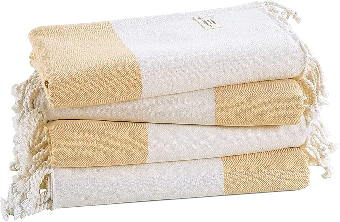 LANE LINEN Beach Towel 4 Pack, Oversized Beach Towels for Adults, Lightweight Travel Beach Towels... | Amazon (US)