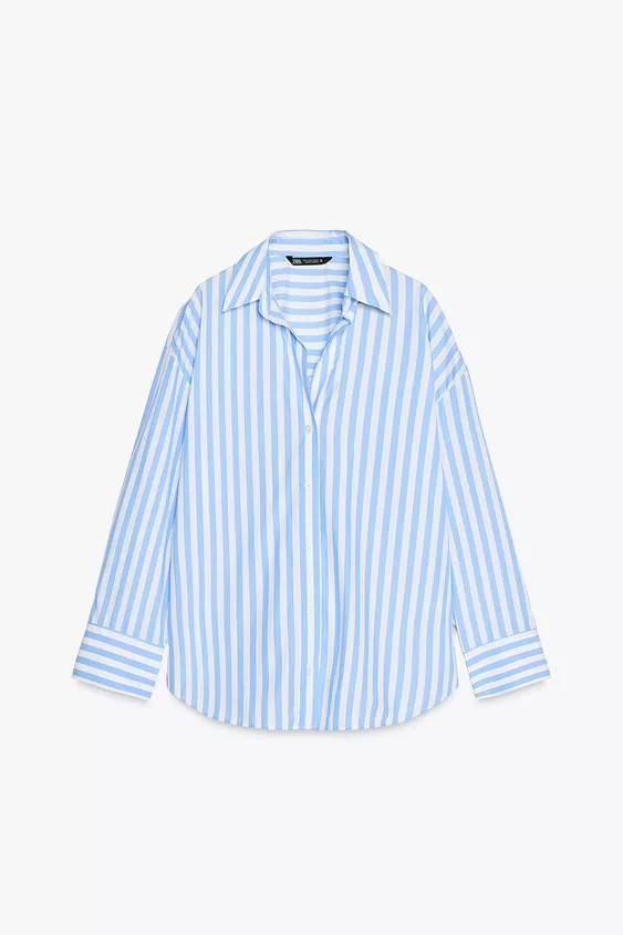 STRIPED POPLIN SHIRT | Zara US