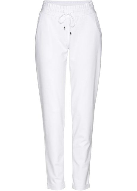 Lange Schlupfhose mit Kordel - weiß - Damen | bonprix | Bonprix DE