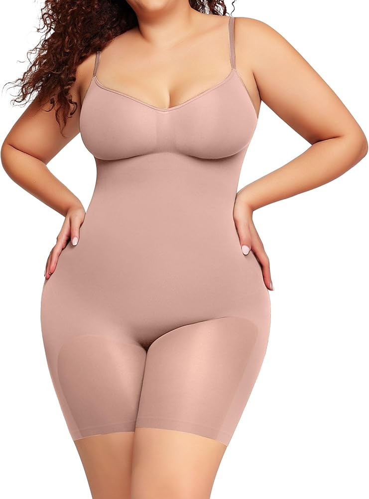 SHAPELLX Body Shaper Tummy Control Shapewear Plus Size Seamless Waist Trainer Butt Lifter Full Bo... | Amazon (US)