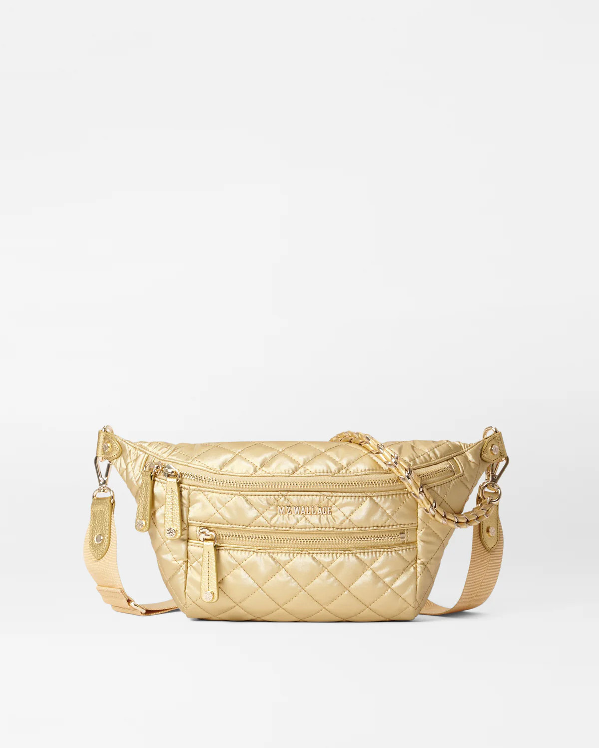 Small Crosby Crossbody Sling Bag in Light Gold | MZ Wallace | MZ Wallace