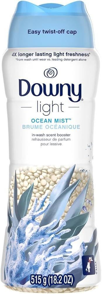 Downy Light Laundry Scent Booster Beads for Washer, Ocean Mist, 18.2 oz, with No Heavy Perfumes | Amazon (US)