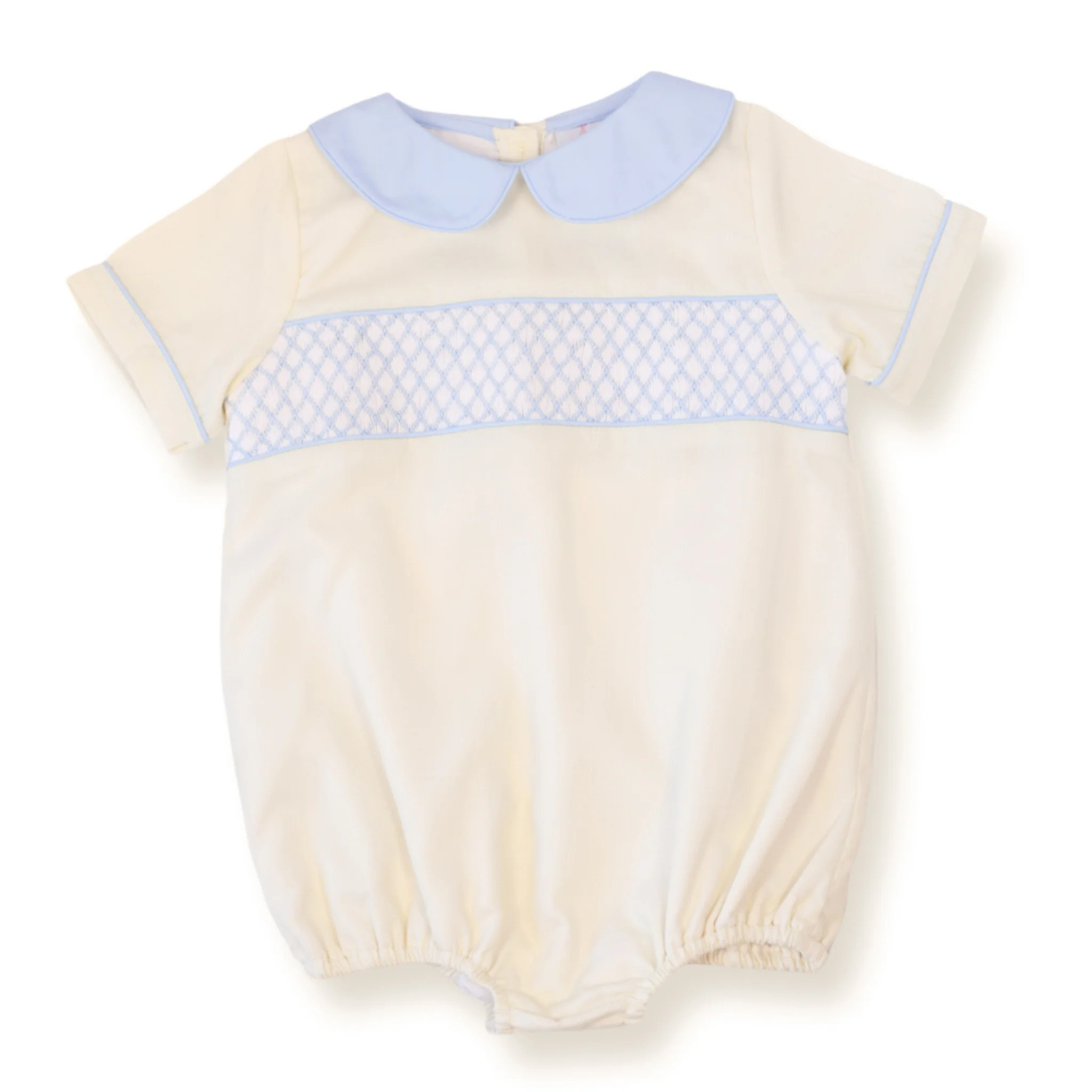 PRE-ORDER Hudson Yellow Smocked Boy Bubble | Lillie & Lilah